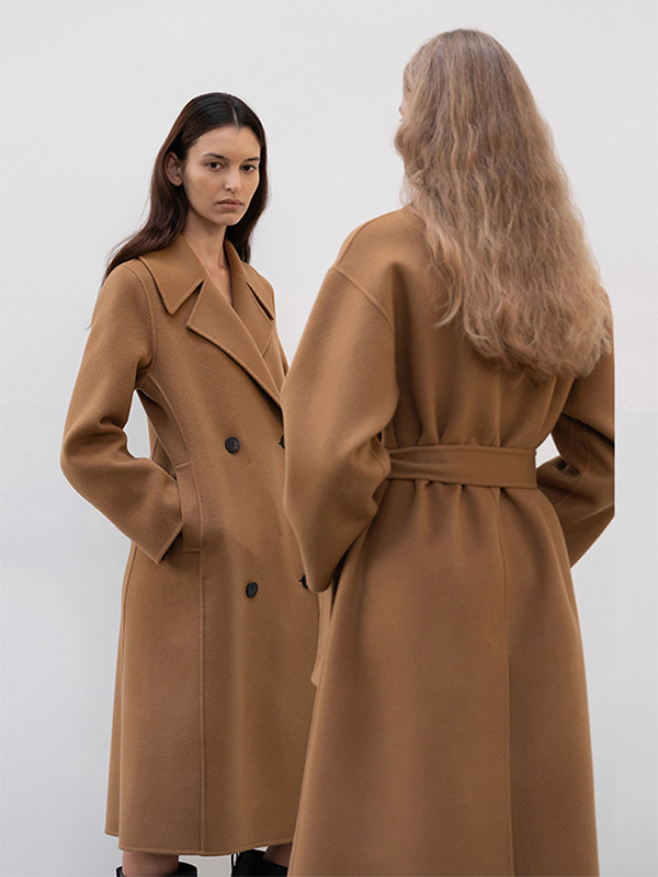 DOUBLE BREASTED COAT_CAMEL